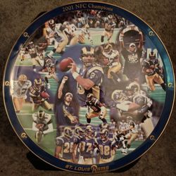 2001 St. Louis Rams NFC Champions  Collectible Plate "Danbury Mint"