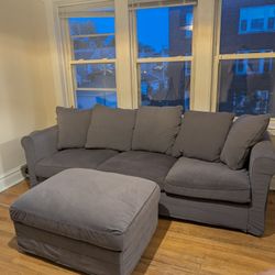 Ikea HÄRLANDA Couch and Ottoman 