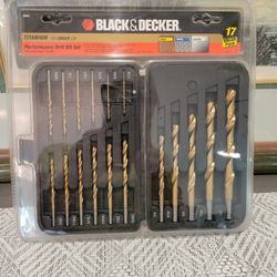 BRAND NEW BLACK&DECKER TITANIUM PERFORMANCE DRILL BIT SET