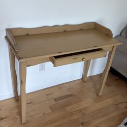 Small desk 42”x17”. Pull out drawer.