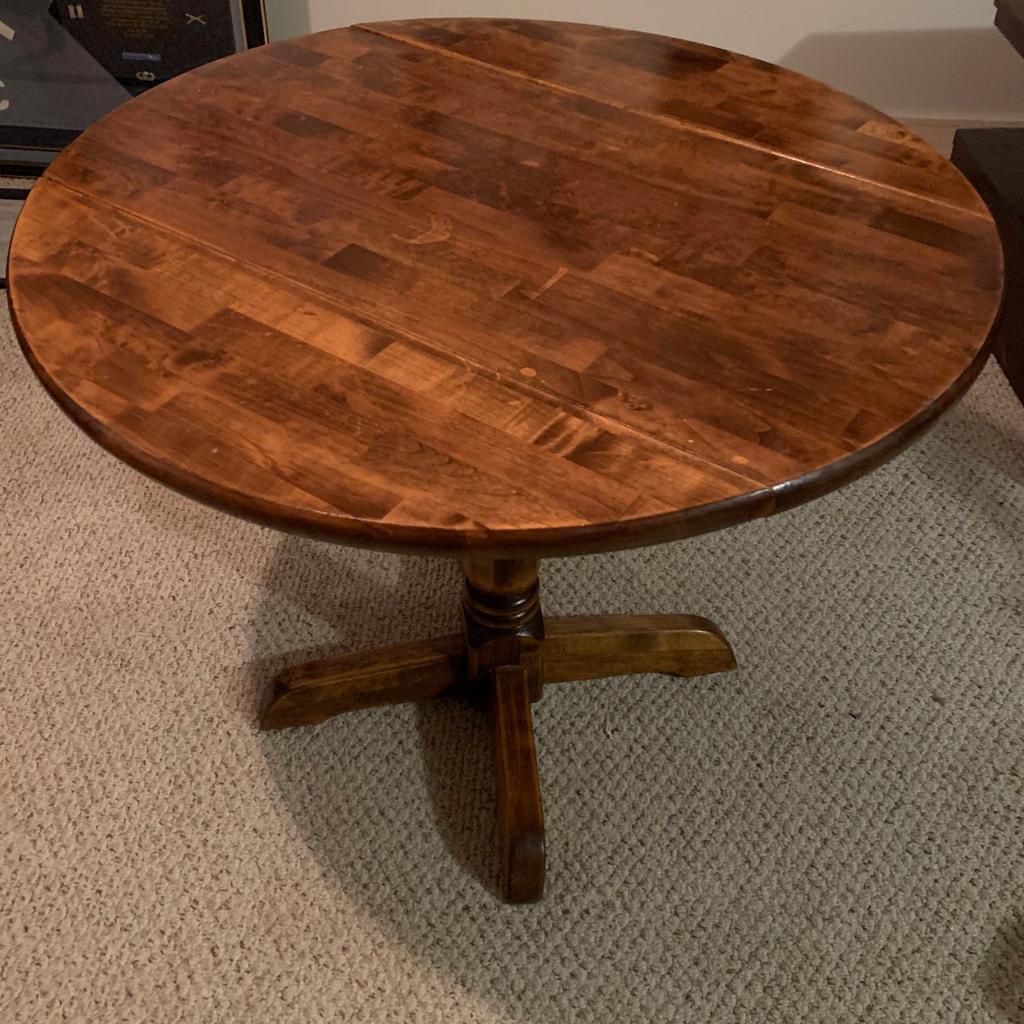 Wooden round / rectangular side table 34”
