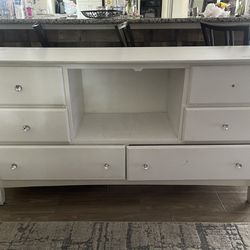 White TV Stand/ Dresser 