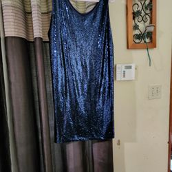 Blue Sequin Dress