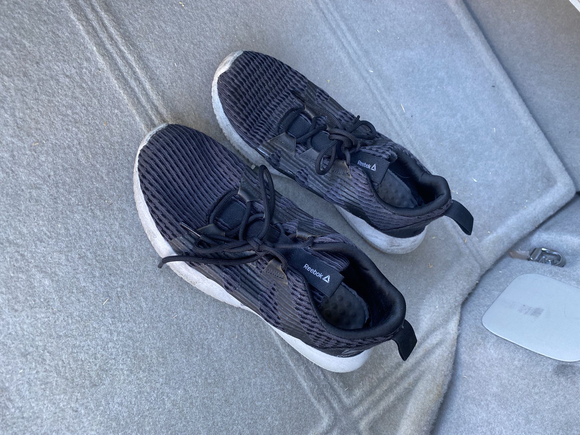 Black Reebok running shoes 