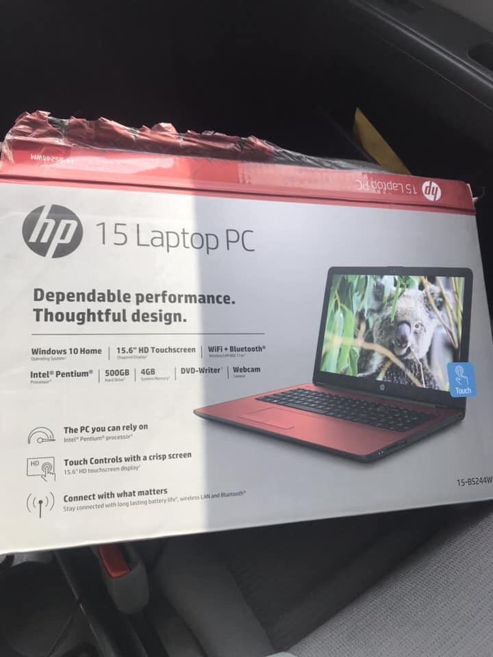 HP touch screen laptop (red)