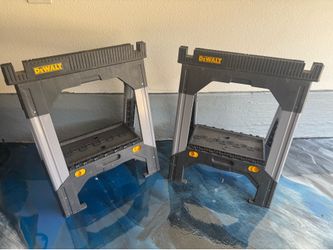 33 in. H Metal Folding Sawhorse with Adjustable Legs