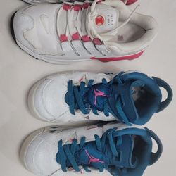 Pair Of Nike  Shox Size12 And Jordan Retro Size 11 Si