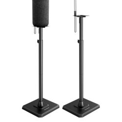 Perlegear Speaker Stands, Height Adjustable Up to 6kg, Speaker Stands Floor Pair for Small Bookshelf & Satellite Speakers with Cable Management, PGSS1