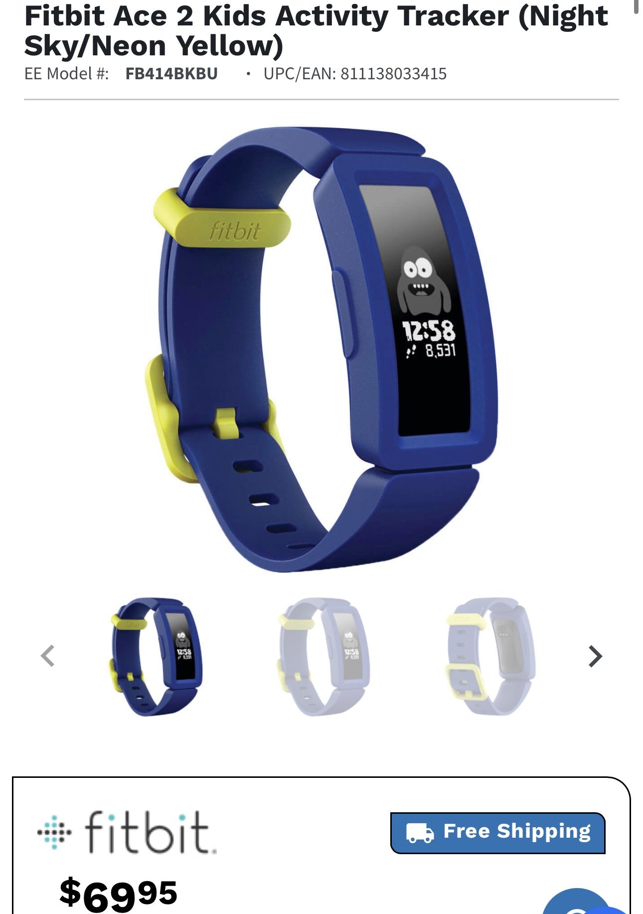 Fitbit Ace Activity Tracker For Kids