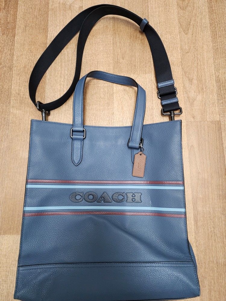Coach Graham Structured Tote Bag With Coach Stripe