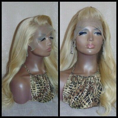 Pretty Natural Platinum /Sand Blonde Ombre Glueless Lace Wig 22 Inches