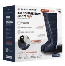 Sharper Image Air Compression Boots Flex Leg Recovery System, Size Large Massage