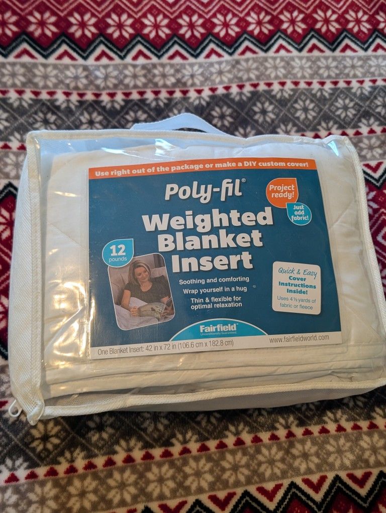 12lbs Poly -Fil Weighted Blanket Insert | 42 in x 72 inches