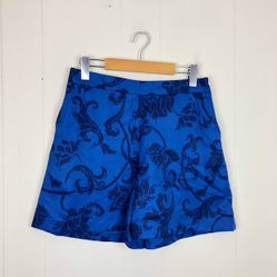 Banana Republic Floral Satin Dress Shorts Sz 2