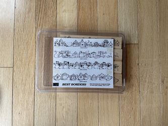 Stampin Up Best Borders Wood Mounted Stamp Set Of 4 Stamps 1996.