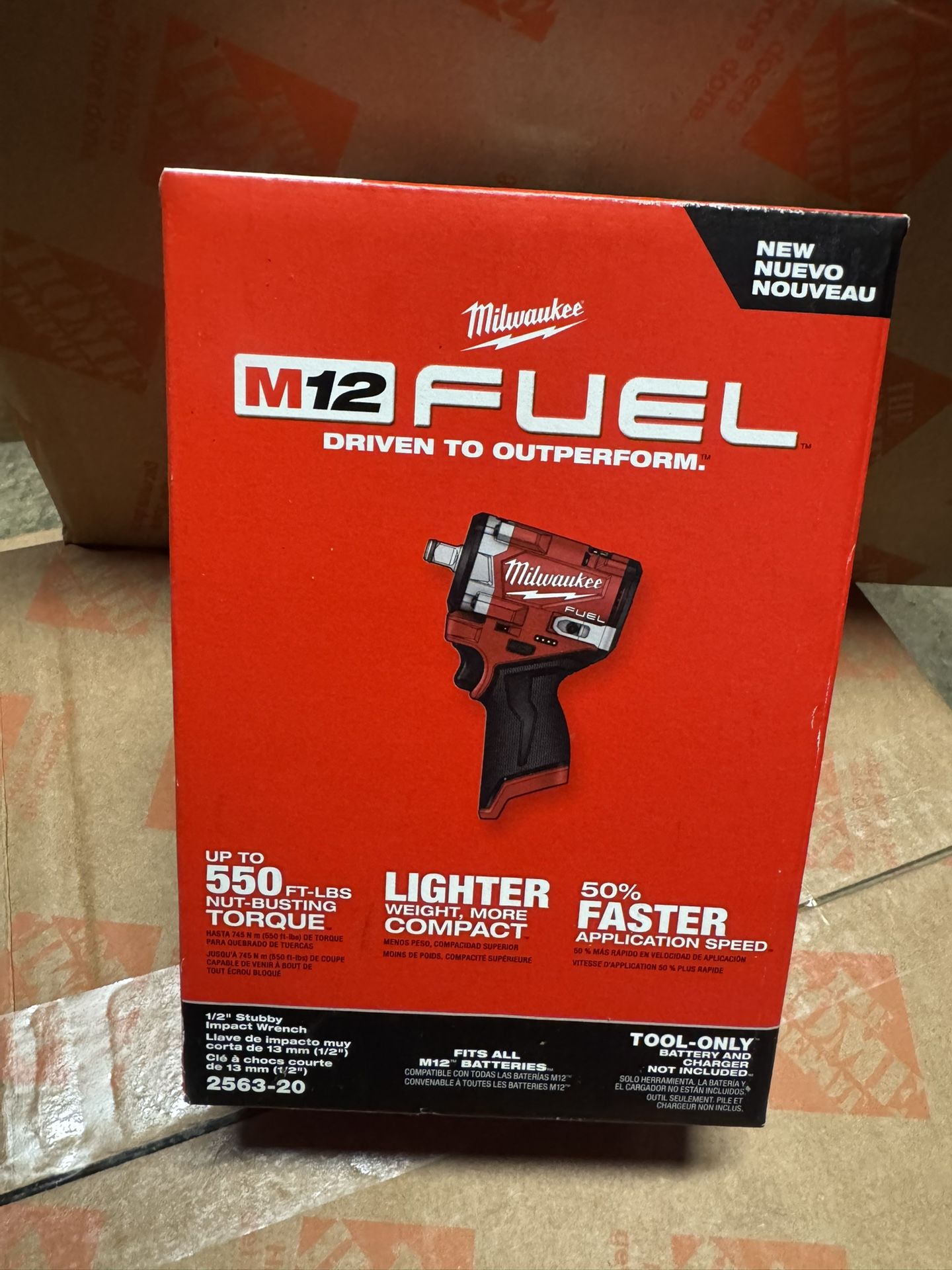 New Milwaukee M12 fuel Brushless 1/2 Stubby Impact wrench