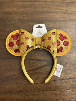  Brand New with tags Disney Eats Minnie Mouse Pizza Ears Headband Adult.