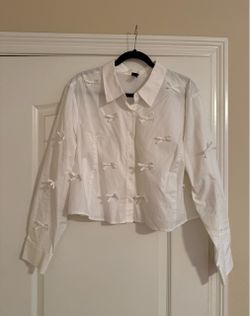Wild Fable Crop White Shirt