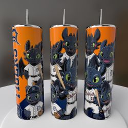 Detroit Tigers Toothless How To Train Your Dragon Baseball Tumbler
