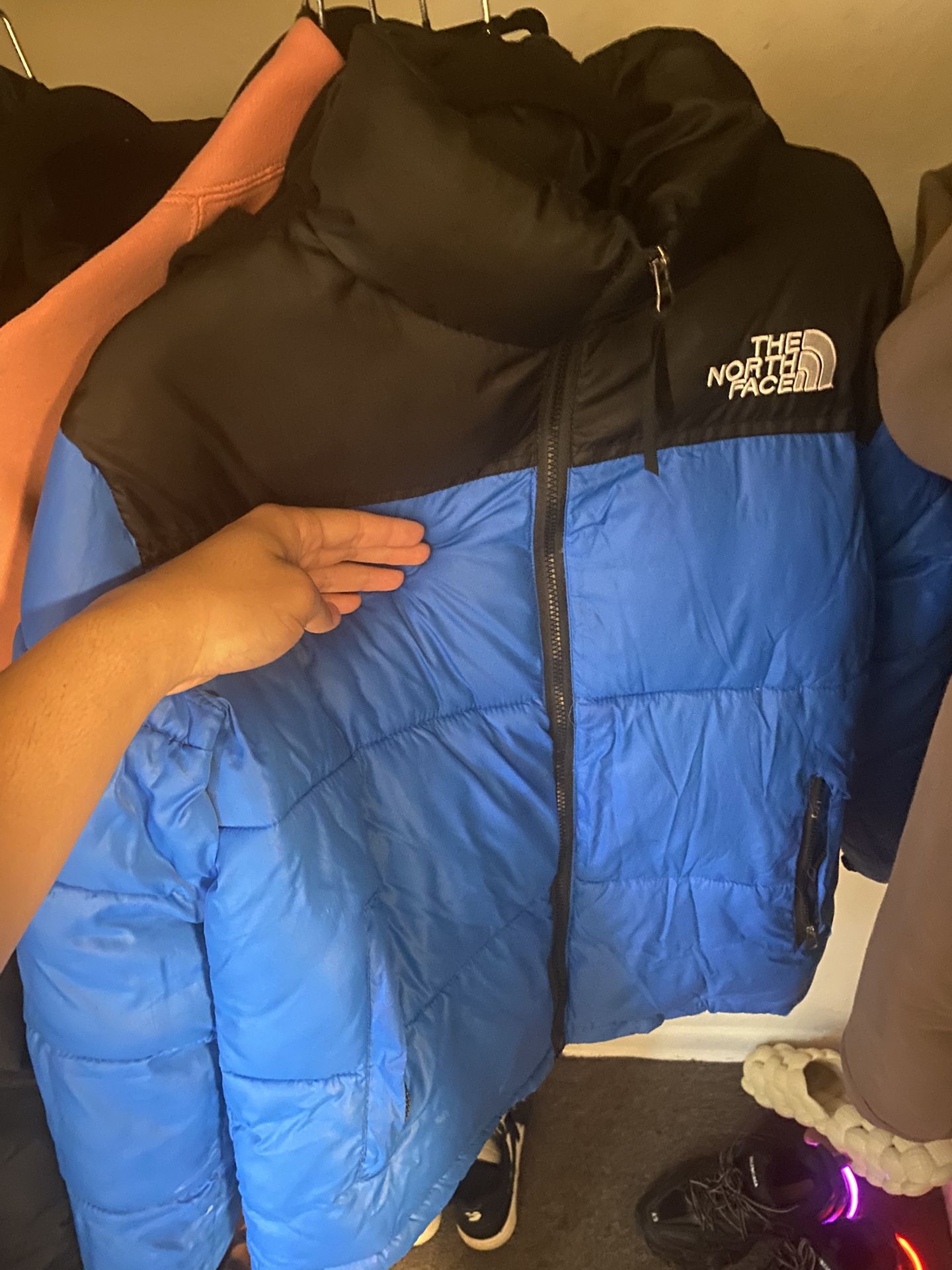 Blue And Black Northface Coat