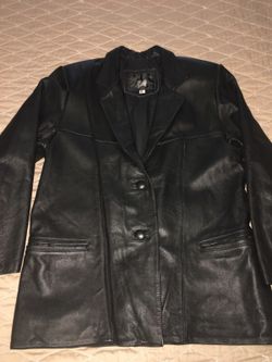 Black leather jacket