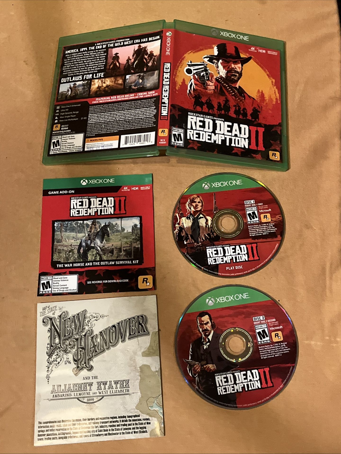 Red Dead Redemption 2 Microsoft Xbox One - CIB w/ Map