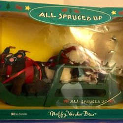 LOT MUFFY Vandenbear & Lulu MacFluff & SLEIGH & MOOSE ADIRONDACK ALL SPRUCED UP