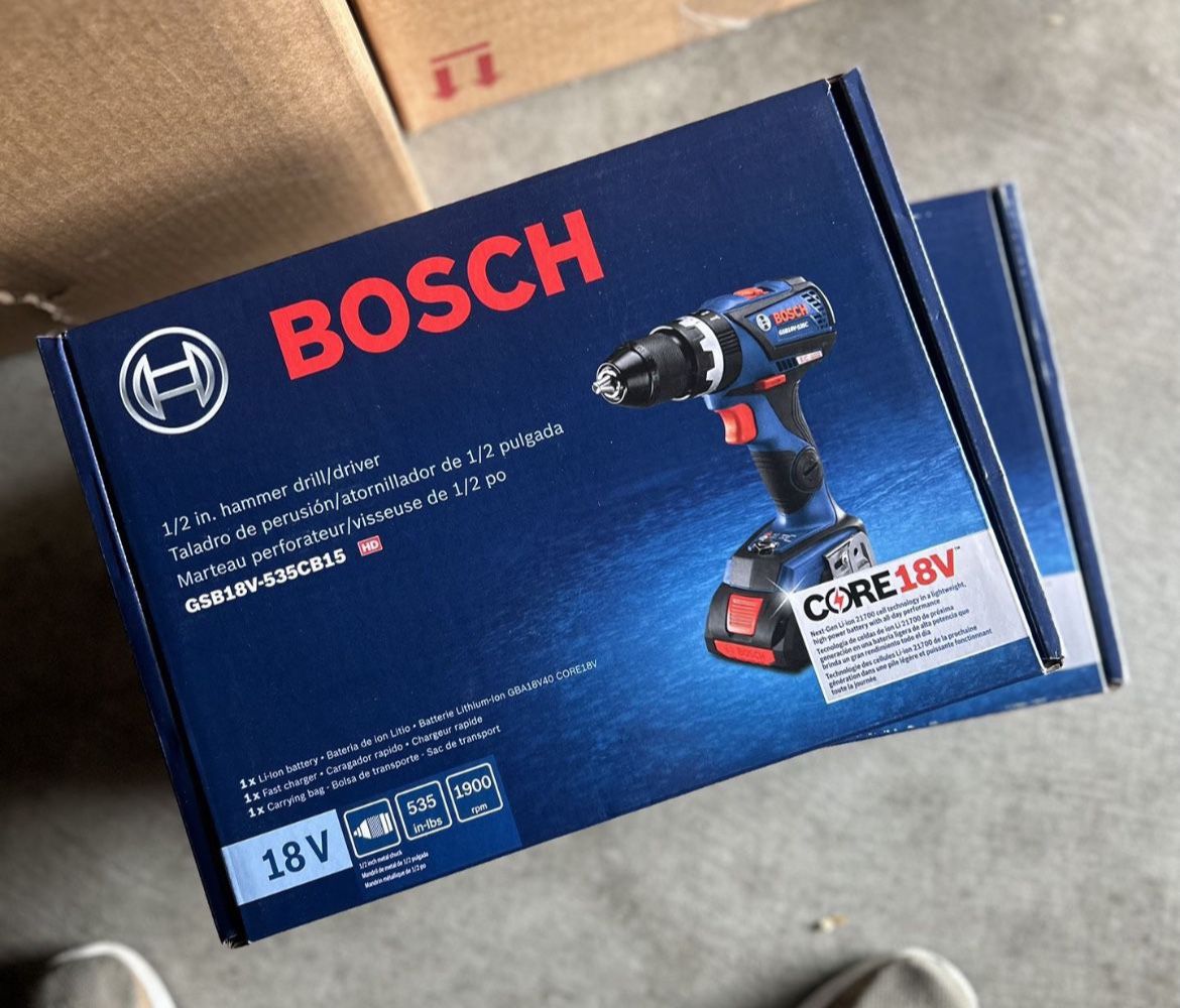 Bosch 1/2-in 18-volt 4-Amp Variable Speed Brushless Cordless Hammer Drill (1-Battery Included)