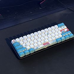 60% Coral Reef Theme Mechanical Keyboard