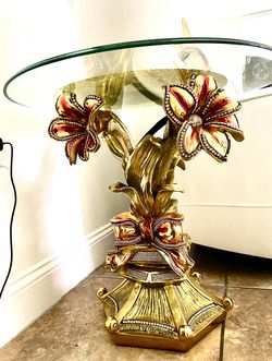 Antique Gold Flower Table