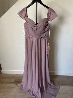 Mauve Chiffon Bridesmaid Formal Gown