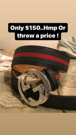 Gucci Belt - Silver Buckle - 34/36 Waist