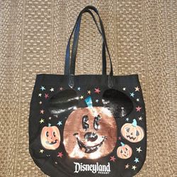 Disneyland Mickey Mouse Halloween Sequined Tote In Excellent New Condition Unused