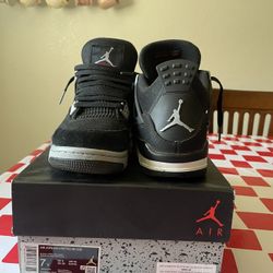 Air Jordan 4 Retro  Black Canvas Like New