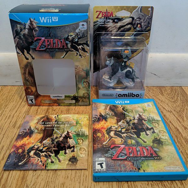 The Legend Of Zelda Twilight Princess HD Amiibo & Soundtrack Bundle RARE Nintendo Wii U