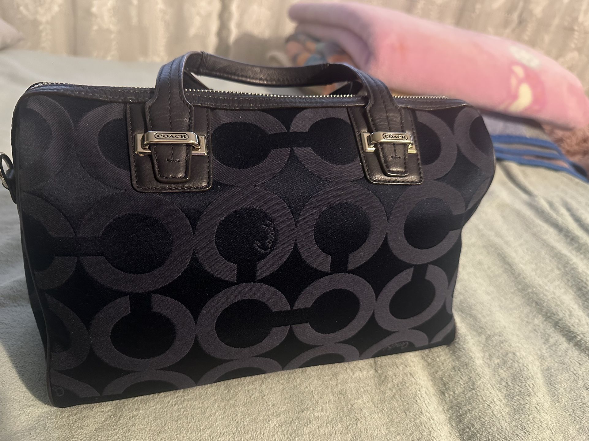 Navy Coach Hand Bag