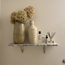 CB2 Marble Wall Mounted Shelf 