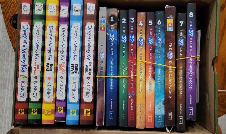 Diary Of A Wimpy Kid and 38 Clues Books