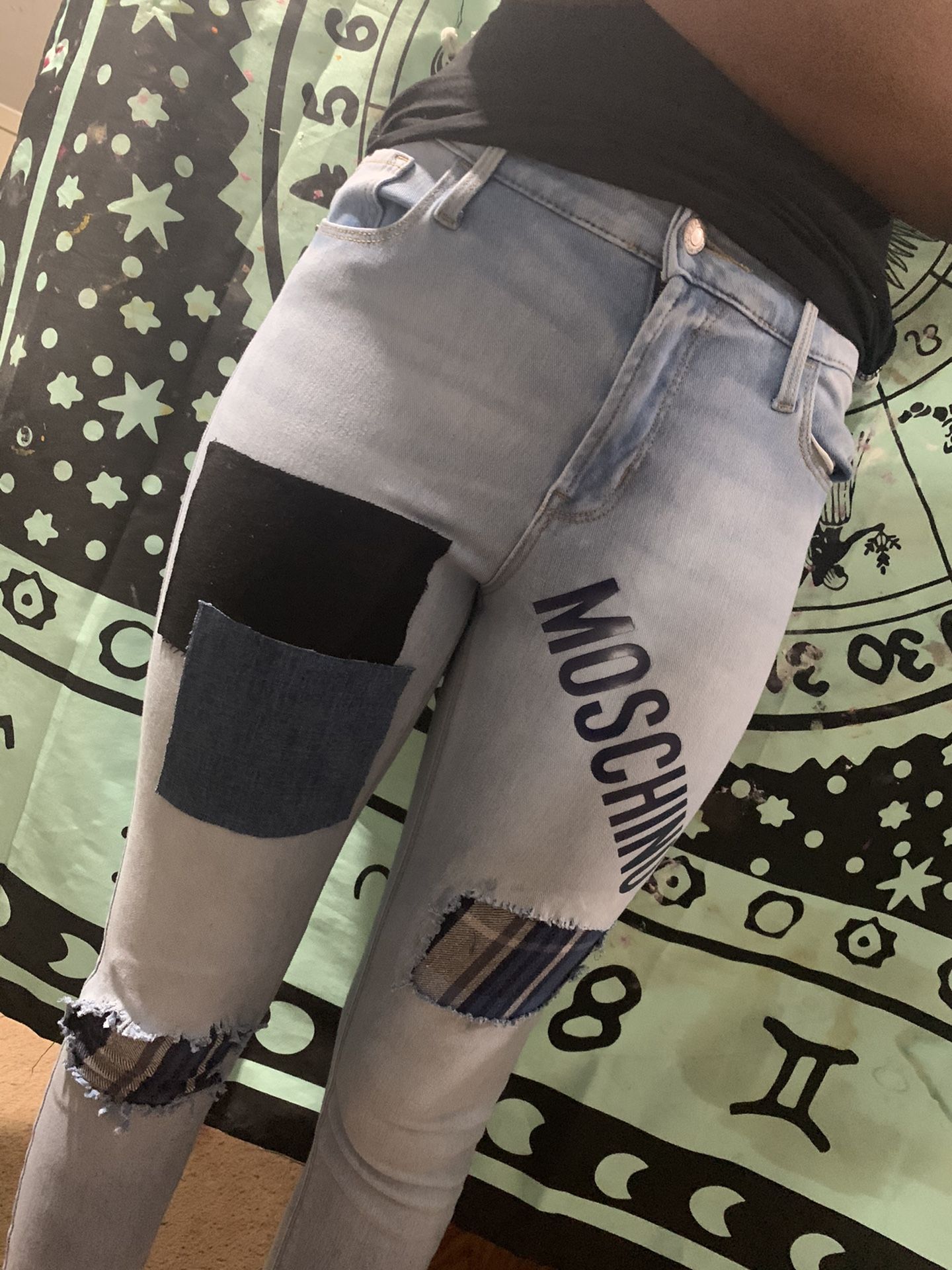 Patched jeans by me
