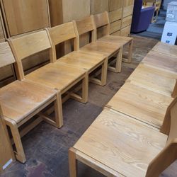 10 OFFICE CHAIRS SET SUPER CLEAN, SUPER QUALITY REAL WOOD (HOME20)