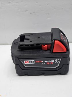 Milwaukee M18 18-Volt 5.0 Ah Lithium-Ion XC Extended Capacity Resistant Battery  Brand new