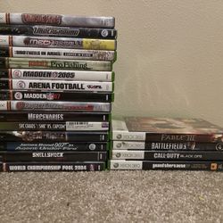 19 Xbox and Xbox 360 Video Games with Cases