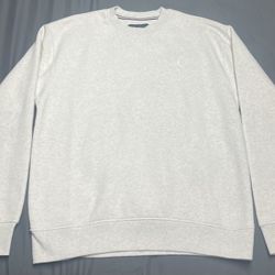 Jordan Essential Fleece Crewneck Light Gray Sweatshirt - Size Medium