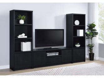 Winfield Black 3-piece Entertainment Center 60-inch TV Stand