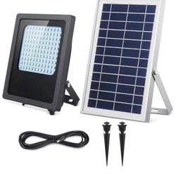 120LED Weatherproof Auto ON/Off Solar Powered Security Lights Outdoor/Indoor Solar Shed Lights for House Porch Pool Patio Sign Barn Garage Driveway