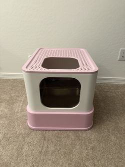 New Pink Cat Litter Box