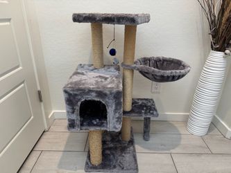 Three-Tier Gray Cat Tree