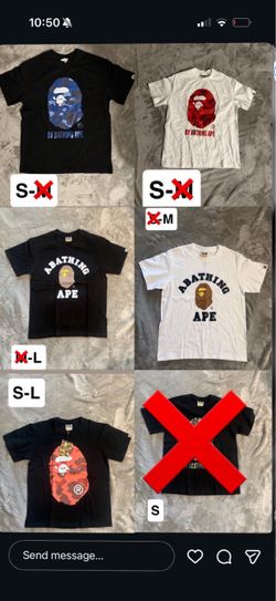A Bathing Ape BAPE Graphic T-Shirts