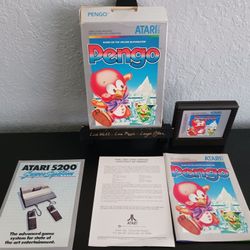 Pengo Atari 5200 (1983) CIB Complete In Box - Nice Condition - Tested & Working