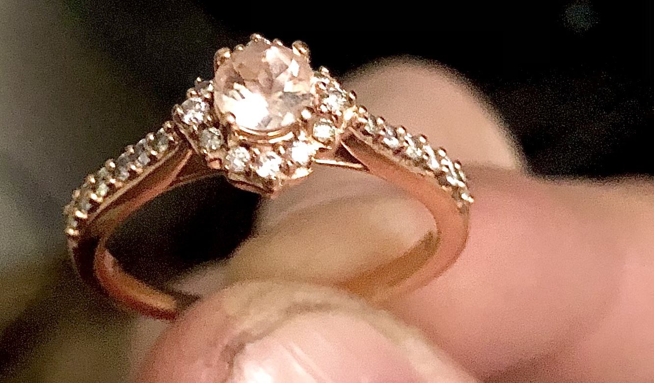 Rose gold Engagement Ring Morganite